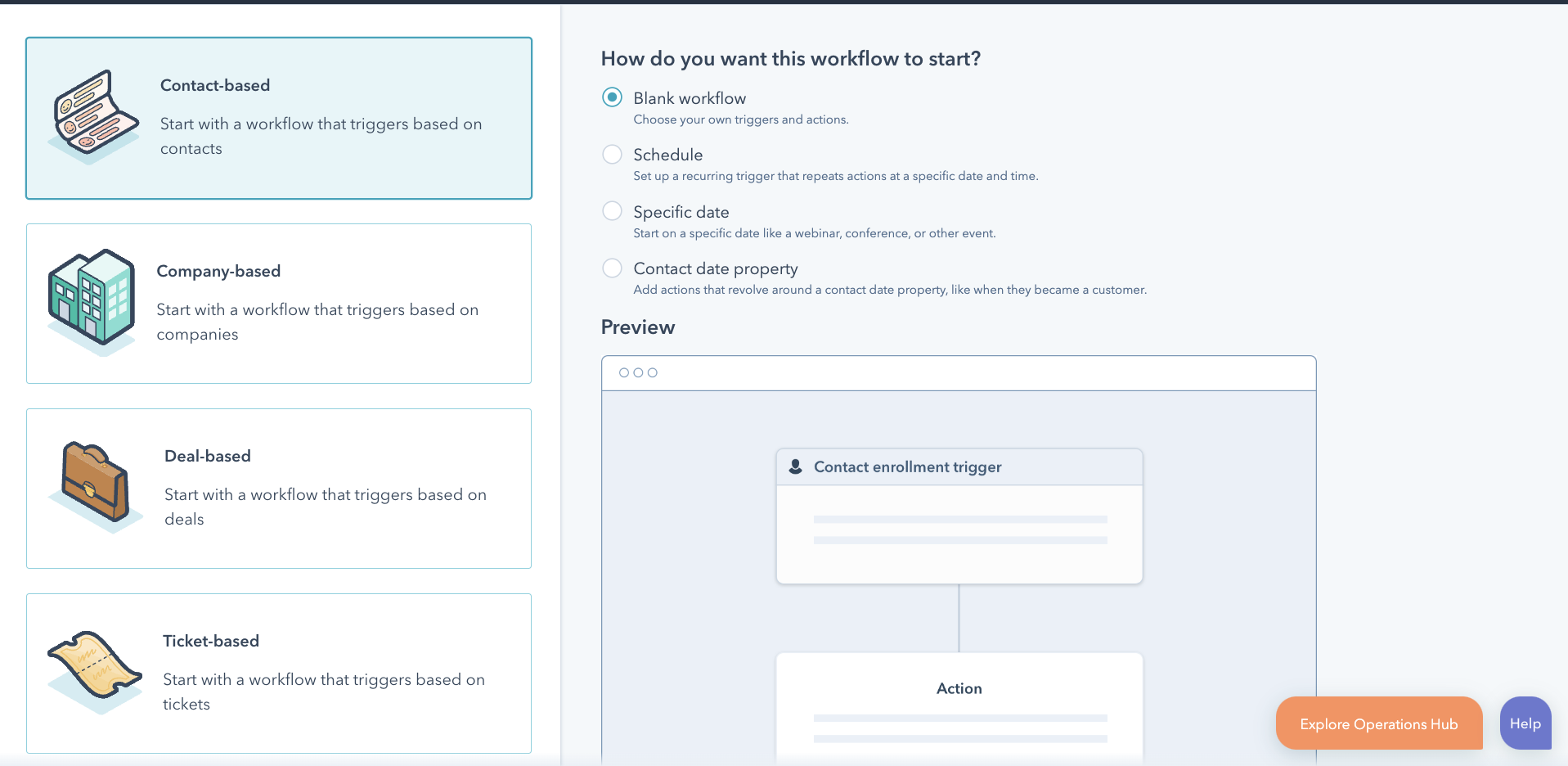 Choosing a workflow type