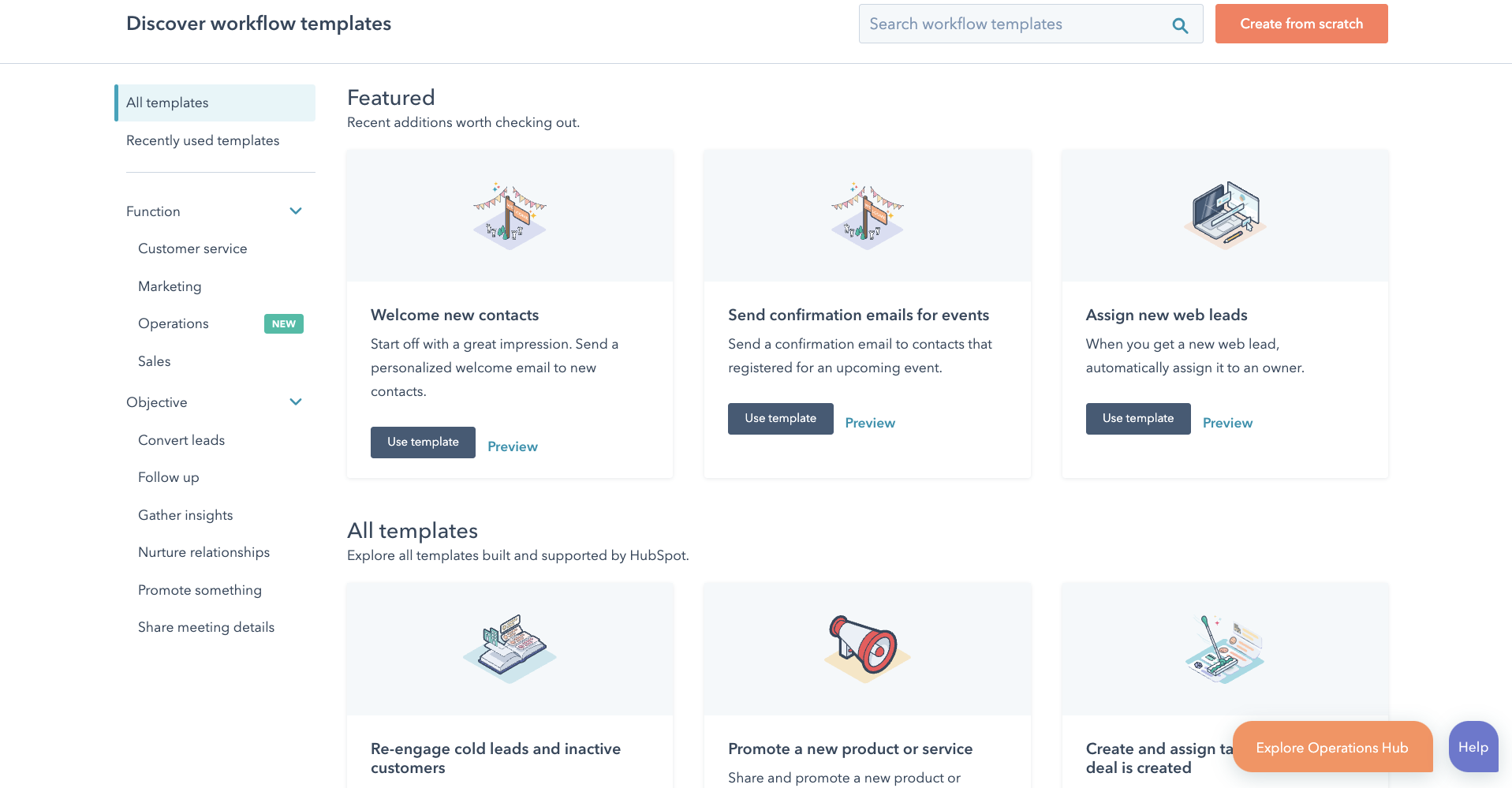 Workflow templates