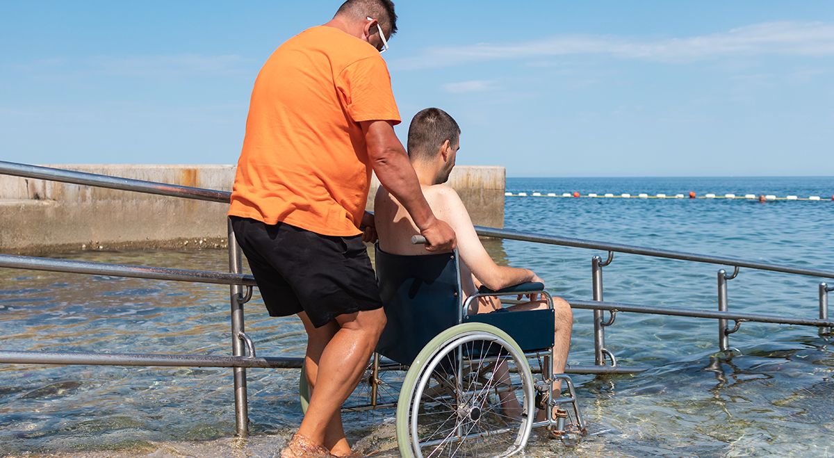wheelchair sea